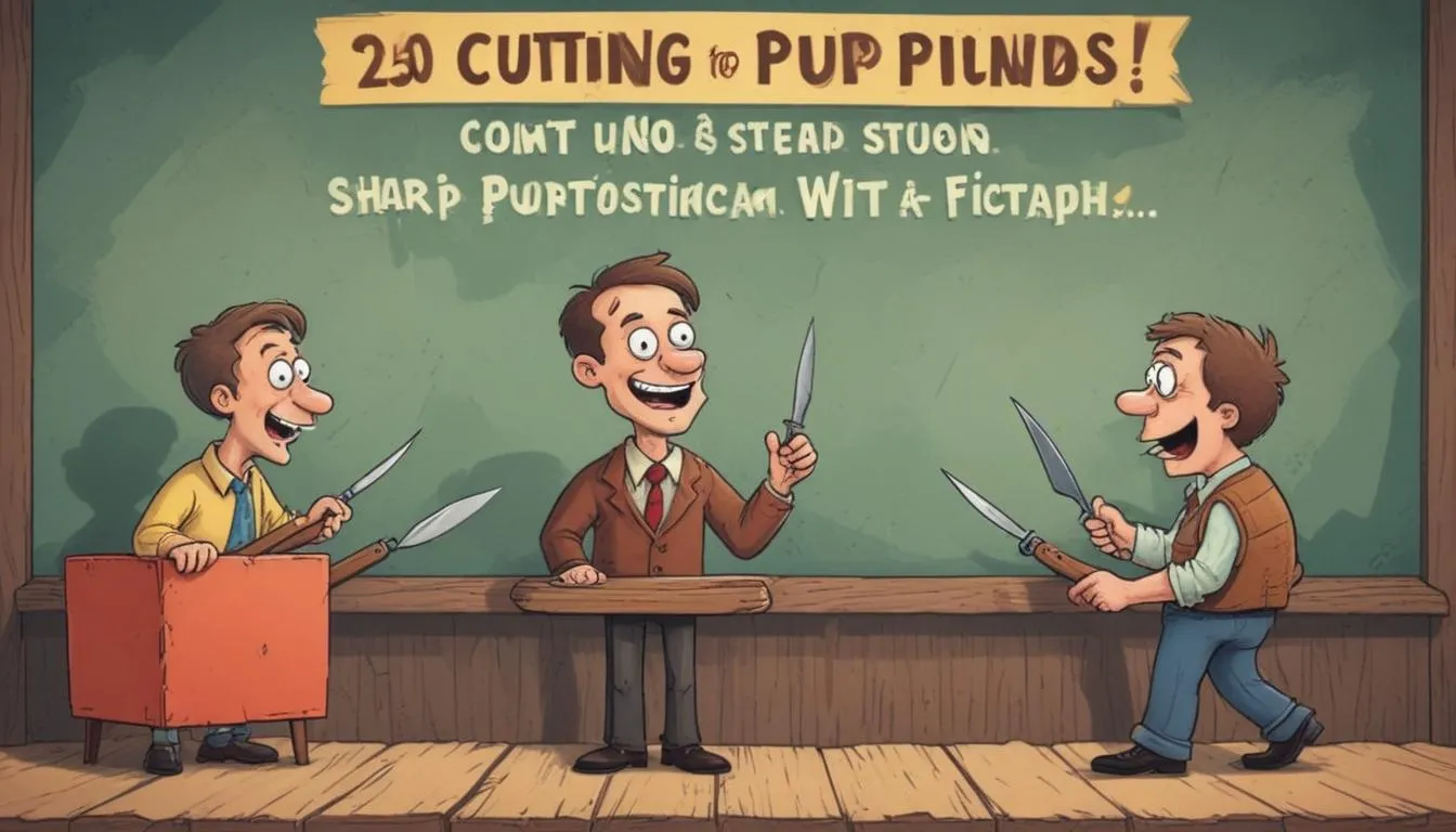 250 Cutting Puns for Sharp Witticisms