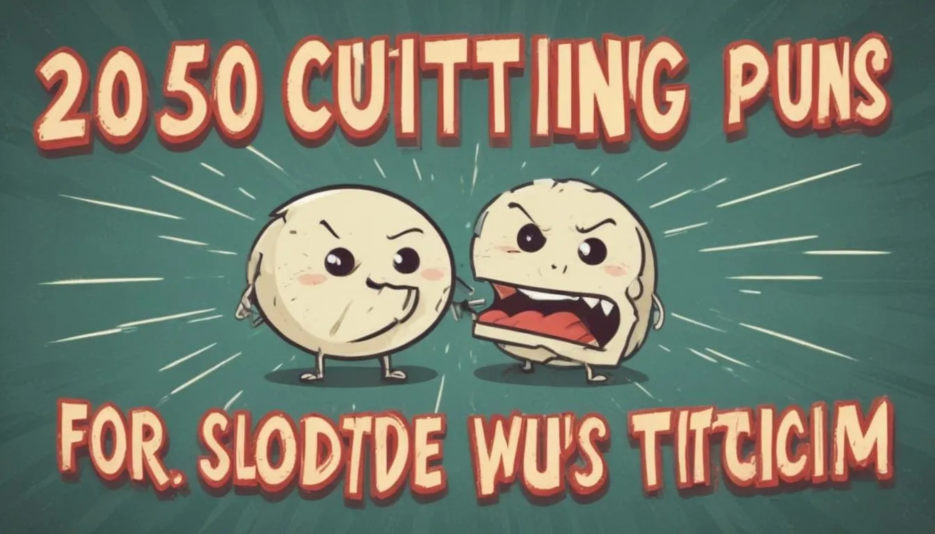 250 Cutting Puns for Sharp Witticisms