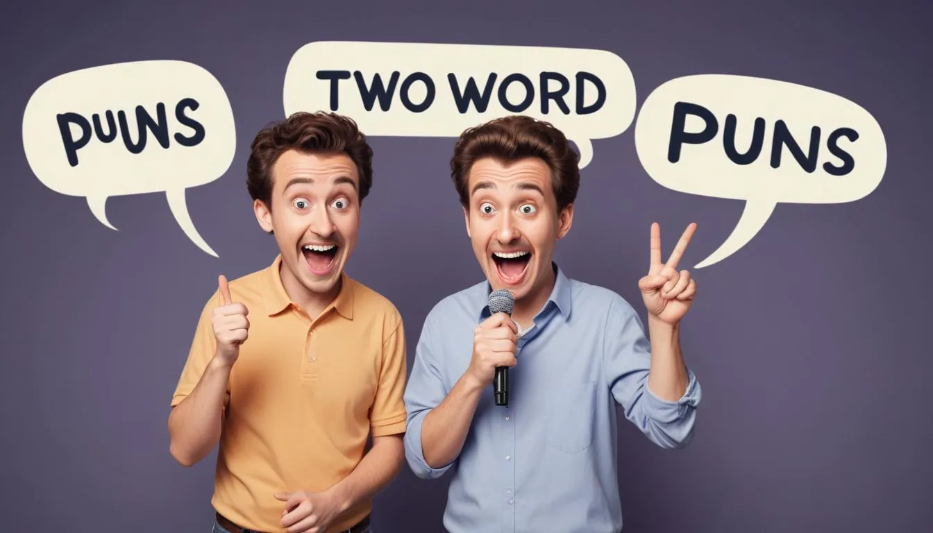 200 Two Word Puns for Concise Comedy